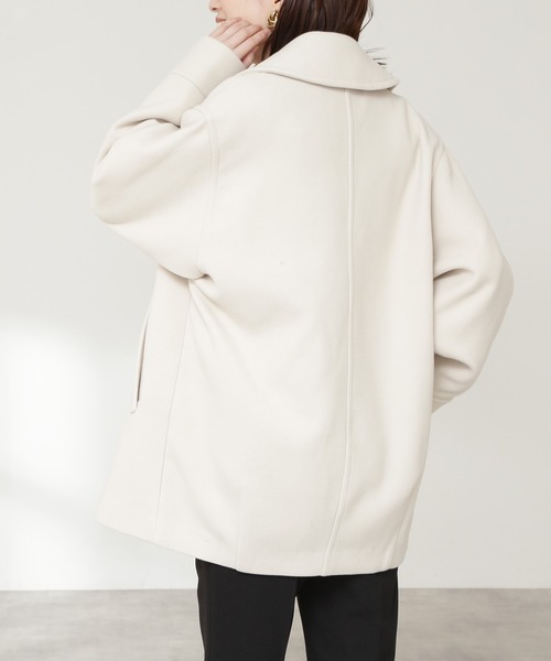 N.(N. Natural Beauty Basic)(エヌエヌナチュラルビューティーベーシック)の「【S Size Line】◆ビックカラーダブルミディコート(その他アウター・レディース・オフホワイト/モカ/チェック・SMALL/MEDIUM)」の13枚目の写真