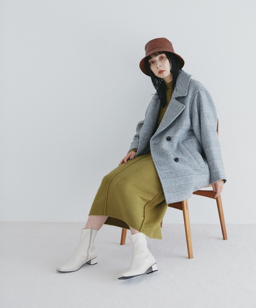 N.(N. Natural Beauty Basic)(エヌエヌナチュラルビューティーベーシック)の「【S Size Line】◆ビックカラーダブルミディコート(その他アウター・レディース・オフホワイト/モカ/チェック・SMALL/MEDIUM)」の22枚目の写真