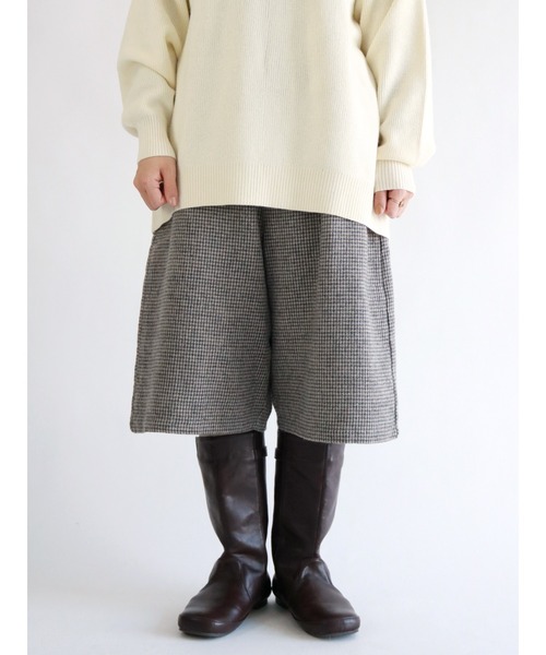 Samansa Mos2（サマンサ モスモス）の「ウール混ハーフパンツ（その他パンツ・レディース・ベージュ/ブラウン/グレー/チャコール・ﾌﾘ-）」の3枚目の写真