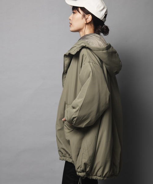 ARCANUM DESIGN（アルカナムデザイン）の「WEB限定 ARL 中綿モンスターパーカ（ブルゾン・レディース・カーキ/アイボリー/ブラック・FREE）」の12枚目の写真