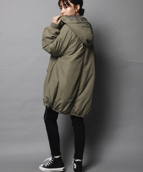 ARCANUM DESIGN（アルカナムデザイン）の「WEB限定 ARL 中綿モンスターパーカ（ブルゾン・レディース・カーキ/アイボリー/ブラック・FREE）」の19枚目の写真