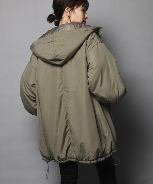 ARCANUM DESIGN（アルカナムデザイン）の「WEB限定 ARL 中綿モンスターパーカ（ブルゾン・レディース・カーキ/アイボリー/ブラック・FREE）」の21枚目の写真