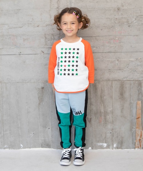 RAGMART（ラグマート）の「スタープリント七分袖Tシャツ（Tシャツ/カットソー・キッズ・グリーン/オフホワイト/ブルー・130cm/110cm/100cm/120cm）」の4枚目の写真