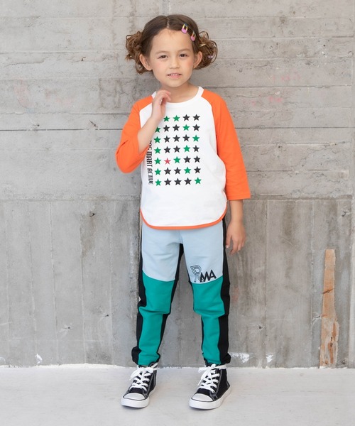 RAGMART（ラグマート）の「スタープリント七分袖Tシャツ（Tシャツ/カットソー・キッズ・グリーン/オフホワイト/ブルー・130cm/110cm/100cm/120cm）」の6枚目の写真