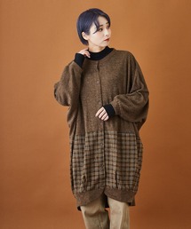 CUBE SUGAR（キューブシュガー）の「WEB限定バルキーニットソーチェックカーディガン（カーディガン/ボレロ）」