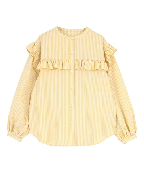 ボリュームスリーブフリルブラウス