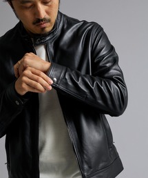 EMMETI（エンメティ）の「【ビームスの百名品】EMMETI × Brilla per il gusto / 別注 JURI BEAMS3 ラムスキン シングル ライダースジャケット（ライダースジャケット）」