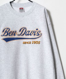 BEN DAVIS | BEN DAVIS/ベンデイビス ビッグシルエット カレッジ スタジアムロゴ ワッペン 刺繍 スウェット トレーナー(スウェット)