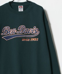 BEN DAVIS | BEN DAVIS/ベンデイビス ビッグシルエット カレッジ スタジアムロゴ ワッペン 刺繍 スウェット トレーナー(スウェット)