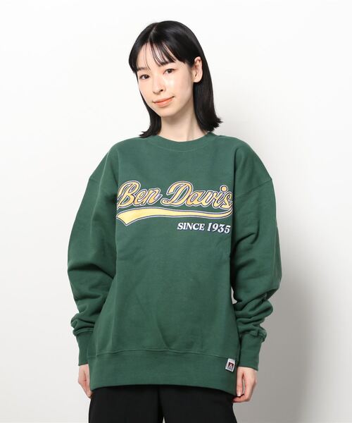 BEN DAVIS(ベンデイビス)の「BEN DAVIS/ベンデイビス ビッグシルエット カレッジ スタジアムロゴ ワッペン 刺繍 スウェット トレーナー(スウェット・メンズ・アッシュグレー/ダークグリーン/ネイビー/グリーン・M/L/XL)」の21枚目の写真
