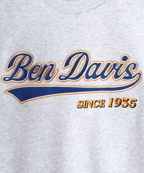BEN DAVIS(ベンデイビス)の「BEN DAVIS/ベンデイビス ビッグシルエット カレッジ スタジアムロゴ ワッペン 刺繍 スウェット トレーナー(スウェット・メンズ・アッシュグレー/ダークグリーン/ネイビー/グリーン・M/L/XL)」の15枚目の写真