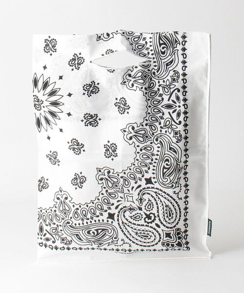 green label relaxing(グリーンレーベルリラクシング)の「<BANSAC(バンサック)>バンダナ バッグ(エコバッグ/サブバッグ・メンズ・レッド/ホワイト/オレンジ/ケリー/パープル/ブラック/ネイビー/ダークグリーン・FREE)」の1枚目の写真