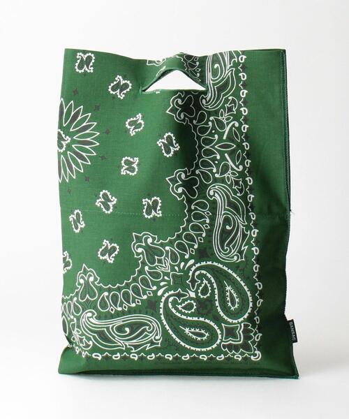 green label relaxing(グリーンレーベルリラクシング)の「<BANSAC(バンサック)>バンダナ バッグ(エコバッグ/サブバッグ・メンズ・レッド/ホワイト/オレンジ/ケリー/パープル/ブラック/ネイビー/ダークグリーン・FREE)」の3枚目の写真