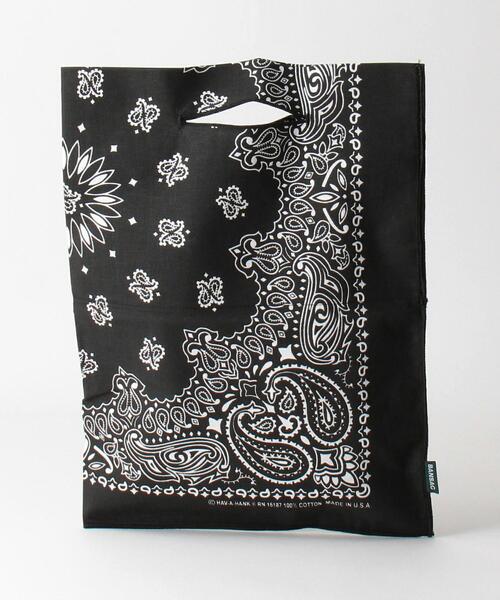 green label relaxing(グリーンレーベルリラクシング)の「<BANSAC(バンサック)>バンダナ バッグ(エコバッグ/サブバッグ・メンズ・レッド/ホワイト/オレンジ/ケリー/パープル/ブラック/ネイビー/ダークグリーン・FREE)」の9枚目の写真