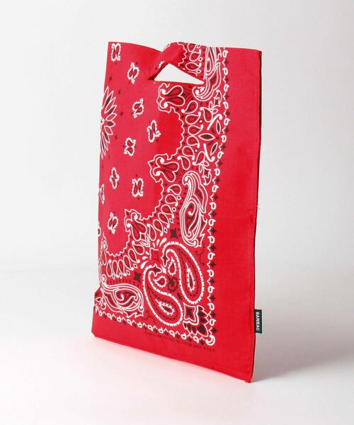 green label relaxing(グリーンレーベルリラクシング)の「<BANSAC(バンサック)>バンダナ バッグ(エコバッグ/サブバッグ・メンズ・レッド/ホワイト/オレンジ/ケリー/パープル/ブラック/ネイビー/ダークグリーン・FREE)」の11枚目の写真