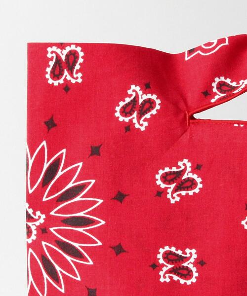 green label relaxing(グリーンレーベルリラクシング)の「<BANSAC(バンサック)>バンダナ バッグ(エコバッグ/サブバッグ・メンズ・レッド/ホワイト/オレンジ/ケリー/パープル/ブラック/ネイビー/ダークグリーン・FREE)」の19枚目の写真