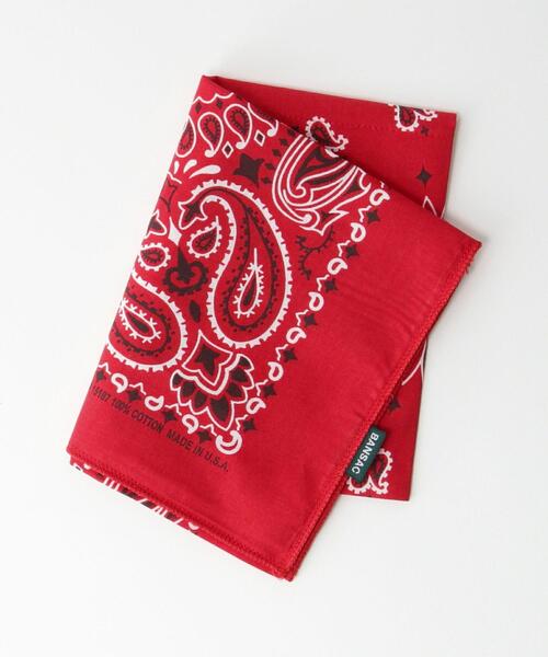 green label relaxing(グリーンレーベルリラクシング)の「<BANSAC(バンサック)>バンダナ バッグ(エコバッグ/サブバッグ・メンズ・レッド/ホワイト/オレンジ/ケリー/パープル/ブラック/ネイビー/ダークグリーン・FREE)」の13枚目の写真