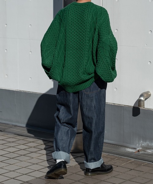kutir(クティール)の「ルーズストレートデニムパンツ(その他パンツ・メンズ・ブラック/インディゴブルー・SMALL/MEDIUM/LARGE)」の4枚目の写真