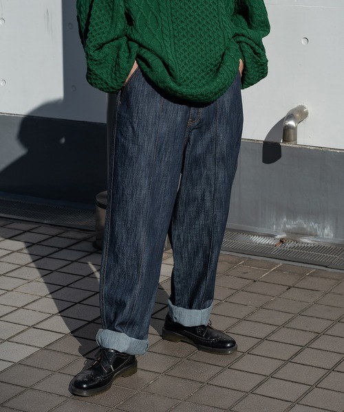 kutir(クティール)の「ルーズストレートデニムパンツ(その他パンツ・メンズ・ブラック/インディゴブルー・SMALL/MEDIUM/LARGE)」の20枚目の写真