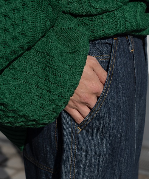 kutir(クティール)の「ルーズストレートデニムパンツ(その他パンツ・メンズ・ブラック/インディゴブルー・SMALL/MEDIUM/LARGE)」の9枚目の写真