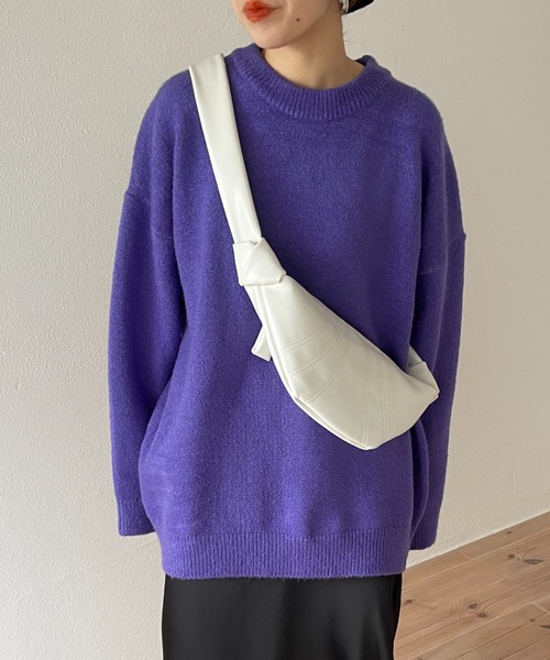 wee9s（ウィークス）の「croissant shoulder bag / クロワッサンショルダーバッグ（ショルダーバッグ・レディース・ブラック/ブラウン/アイボリー・FREE）」の4枚目の写真