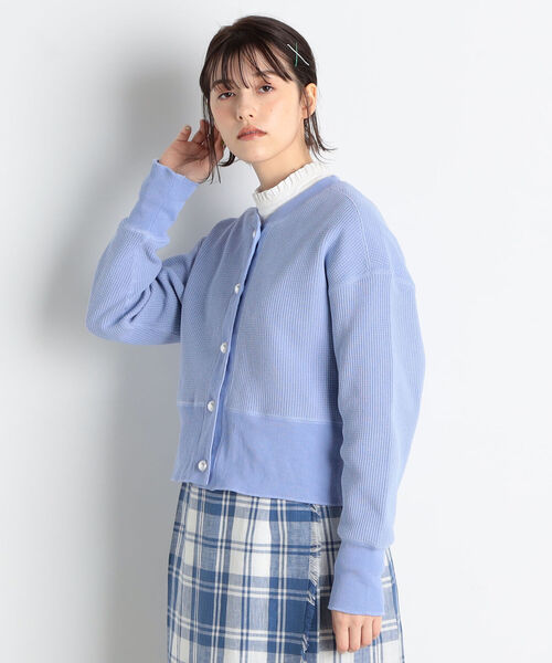 fredy repit(フレディレピ)の「【WEB限定カラーあり】パールボタンワッフルカーディガン(カーディガン/ボレロ・レディース・ネイビー/オフホワイト/カーキ/サックスブルー/ブラック系その他4・38)」の17枚目の写真