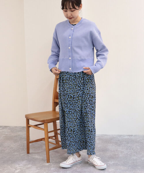 fredy repit(フレディレピ)の「【WEB限定カラーあり】パールボタンワッフルカーディガン(カーディガン/ボレロ・レディース・ネイビー/オフホワイト/カーキ/サックスブルー/ブラック系その他4・38)」の19枚目の写真