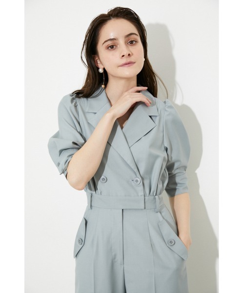 rienda(リエンダ)の「トレンチデザインロンパース(つなぎ/オールインワン・レディース・ブラック/ライトグリーン/ライトパープル・SMALL/MEDIUM)」の10枚目の写真