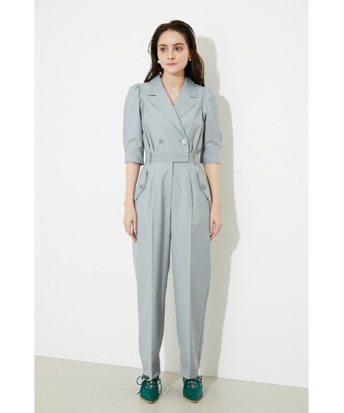 rienda(リエンダ)の「トレンチデザインロンパース(つなぎ/オールインワン・レディース・ブラック/ライトグリーン/ライトパープル・SMALL/MEDIUM)」の14枚目の写真