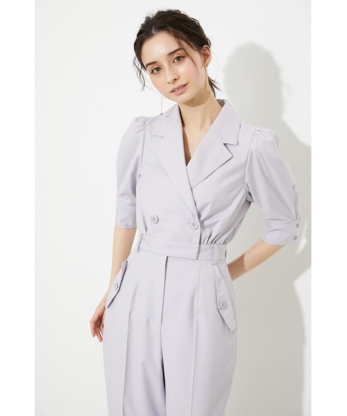 rienda(リエンダ)の「トレンチデザインロンパース(つなぎ/オールインワン・レディース・ブラック/ライトグリーン/ライトパープル・SMALL/MEDIUM)」の15枚目の写真