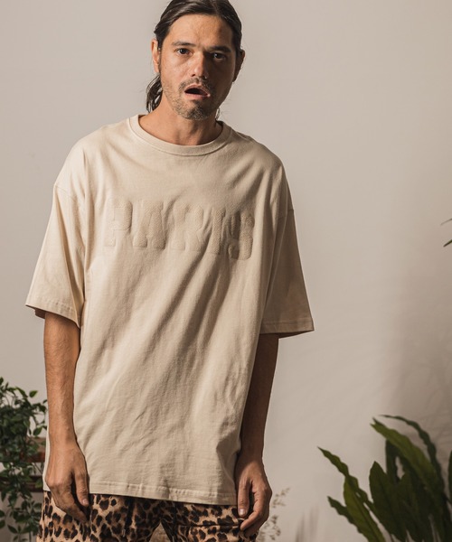 CAMBIO（カンビオ）の「mt7640-ビッグシルエットプリントT（カレッジレザー_paris）（Tシャツ/カットソー・メンズ・ブラック/サンドベージュ/ネイビー/ホワイト・L/XL/M/S）」の20枚目の写真