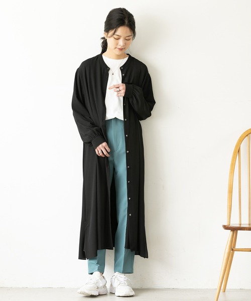 GeeRA(ジーラ)の「バックプリーツシャツワンピース(シャツワンピース・レディース・ブラック/ベージュ・MEDIUM/LARGE)」の16枚目の写真