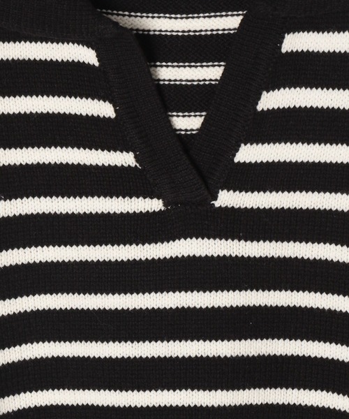 Heather(ヘザー)の「キーネックコンパクトベスト 271821(ベスト・レディース・オフホワイト/ブラック×ホワイト/ブルー・FREE)」の11枚目の写真