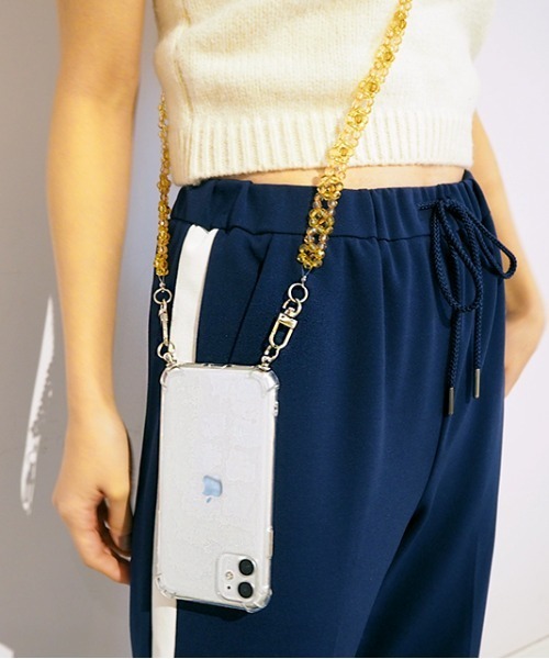 Casselini（キャセリーニ）の「【直営店限定】 Casselini(キャセリーニ)ビーズモバイルストラップ＆クリアiPhoneケース（スマホケース/カバー・レディース・ホワイト/グレー/シルバー/イエロー・#10/#7/#8/#9/#5/#6/#4/#1/#3/#2）」の3枚目の写真