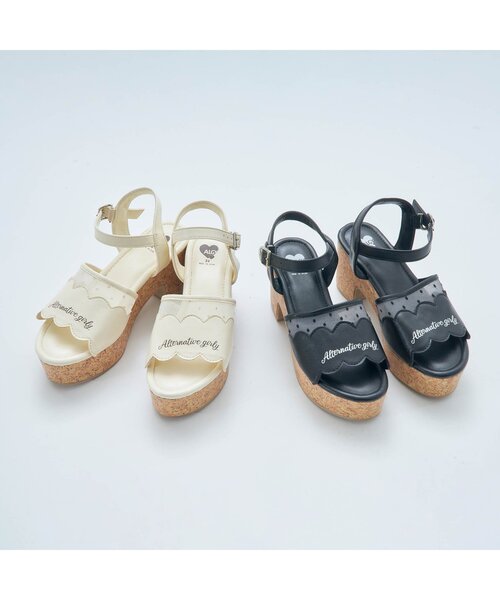 algy（アルジー）の「スカラップ切替サンダル（サンダル・キッズ・アイボリー/ブラック・23/21/24/22/20）」の18枚目の写真
