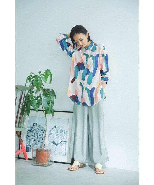 mici(ミチ)の「(mici)アートシャツ(シャツ/ブラウス・レディース・ピンク/ブルー・ONE SIZE)」の14枚目の写真