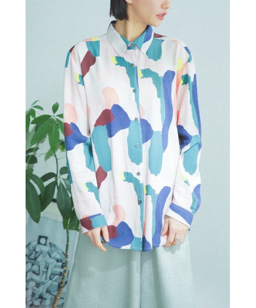 mici(ミチ)の「(mici)アートシャツ(シャツ/ブラウス・レディース・ピンク/ブルー・ONE SIZE)」の10枚目の写真