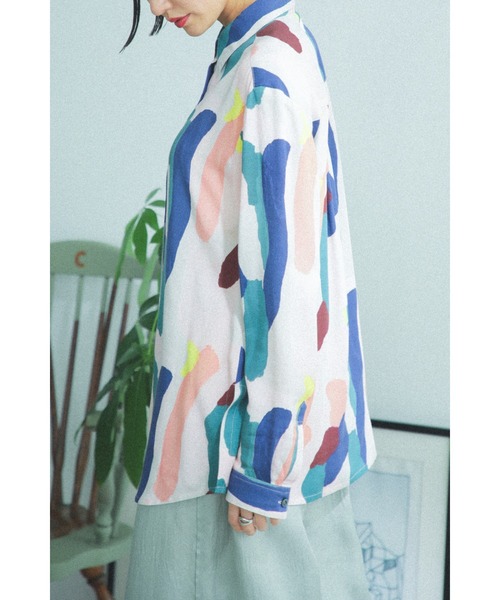 mici(ミチ)の「(mici)アートシャツ(シャツ/ブラウス・レディース・ピンク/ブルー・ONE SIZE)」の8枚目の写真