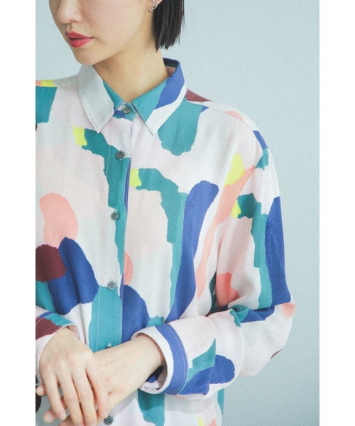 mici(ミチ)の「(mici)アートシャツ(シャツ/ブラウス・レディース・ピンク/ブルー・ONE SIZE)」の9枚目の写真