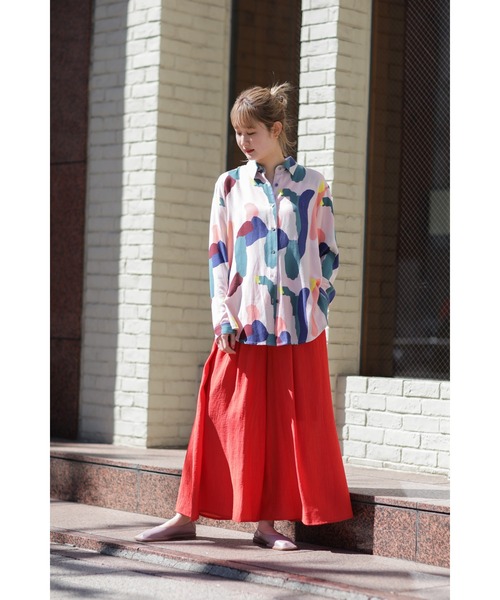 mici(ミチ)の「(mici)アートシャツ(シャツ/ブラウス・レディース・ピンク/ブルー・ONE SIZE)」の3枚目の写真
