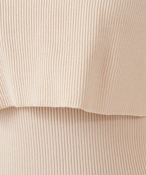 ROYAL PARTY(ロイヤルパーティー)の「【ZOZO限定】レイヤードニットマーメイドワンピース(ワンピース・レディース・ベージュ/オフホワイト/グリーン・FREE)」の14枚目の写真