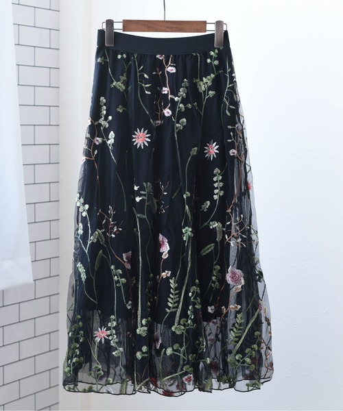 セール カラフル花刺繍チュールスカート スカート Myrdal ミュルダール のファッション通販 Zozotown