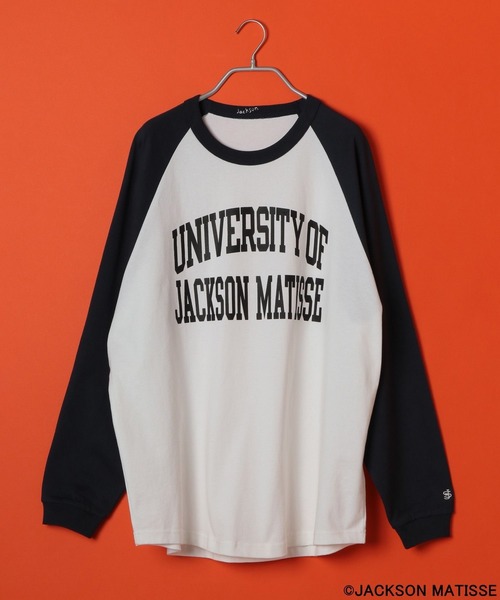 JACKSON MATISSE(ジャクソンマティス)の「【JACKSON MATISSE(ジャクソンマティス)×BAYFLOW】ラグランプリントTEE(Tシャツ/カットソー・メンズ・ネイビー/レッド/グリーン・MEDIUM/LARGE)」の1枚目の写真