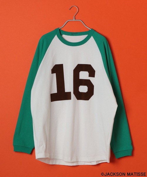 JACKSON MATISSE(ジャクソンマティス)の「【JACKSON MATISSE(ジャクソンマティス)×BAYFLOW】ラグランプリントTEE(Tシャツ/カットソー・メンズ・ネイビー/レッド/グリーン・MEDIUM/LARGE)」の2枚目の写真