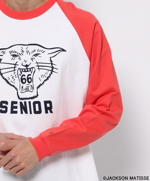 JACKSON MATISSE(ジャクソンマティス)の「【JACKSON MATISSE(ジャクソンマティス)×BAYFLOW】ラグランプリントTEE(Tシャツ/カットソー・メンズ・ネイビー/レッド/グリーン・MEDIUM/LARGE)」の8枚目の写真
