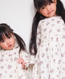 SHOO・LA・RUE | 【100-140cm】花柄ギャザー切替ワンピース(ワンピース)