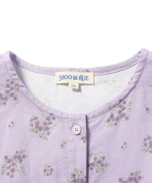 SHOO・LA・RUE（シューラルー）の「◆【100-140cm】花柄ギャザー切替ワンピース（ワンピース・キッズ・アイボリー系/ライトパープル・11/10/12/13/14）」の5枚目の写真
