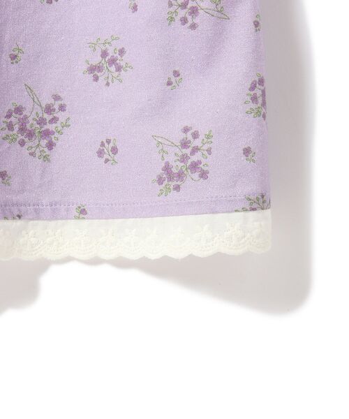 SHOO・LA・RUE（シューラルー）の「◆【100-140cm】花柄ギャザー切替ワンピース（ワンピース・キッズ・アイボリー系/ライトパープル・11/10/12/13/14）」の7枚目の写真
