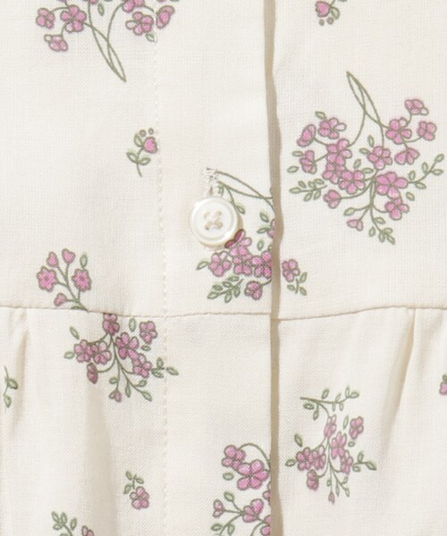 SHOO・LA・RUE（シューラルー）の「◆【100-140cm】花柄ギャザー切替ワンピース（ワンピース・キッズ・アイボリー系/ライトパープル・11/10/12/13/14）」の9枚目の写真