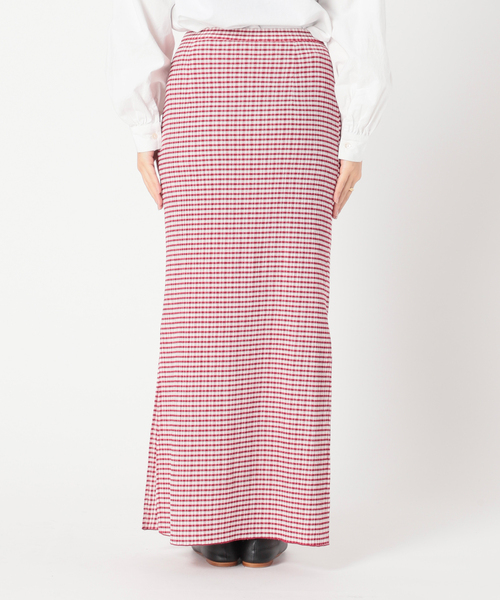Charles Chaton(シャルルシャトン)の「ギンガムスリットスカート(スカート・レディース・ホワイト/レッド/サックスブルー・36/34)」の15枚目の写真